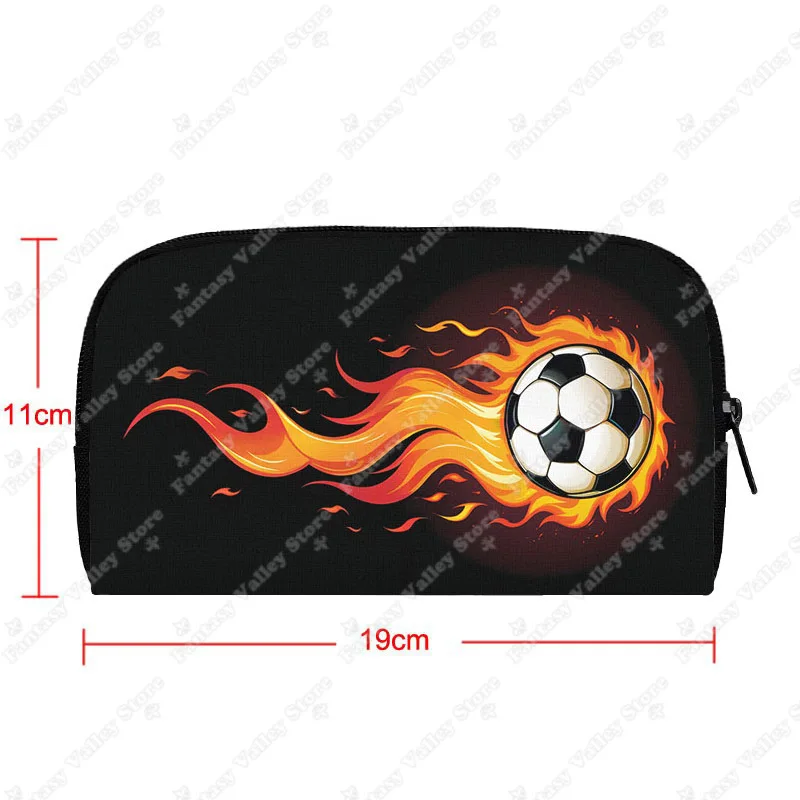 Ball with Fire Wallets Basketball Football Hockey Puck Tennis Sport Coin Money Bags ID Credit Card Holder Creative Balls Gift view 2