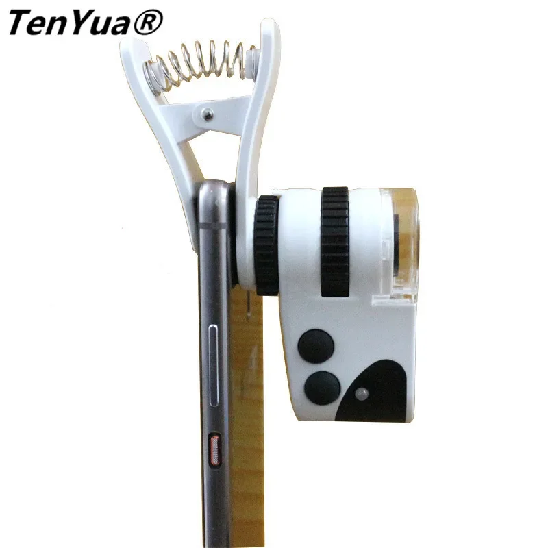 

TenYua 60X Magnifying Glass Mini Microscope Led Clip Lights High Definition Magnifier lamp magnifying glass