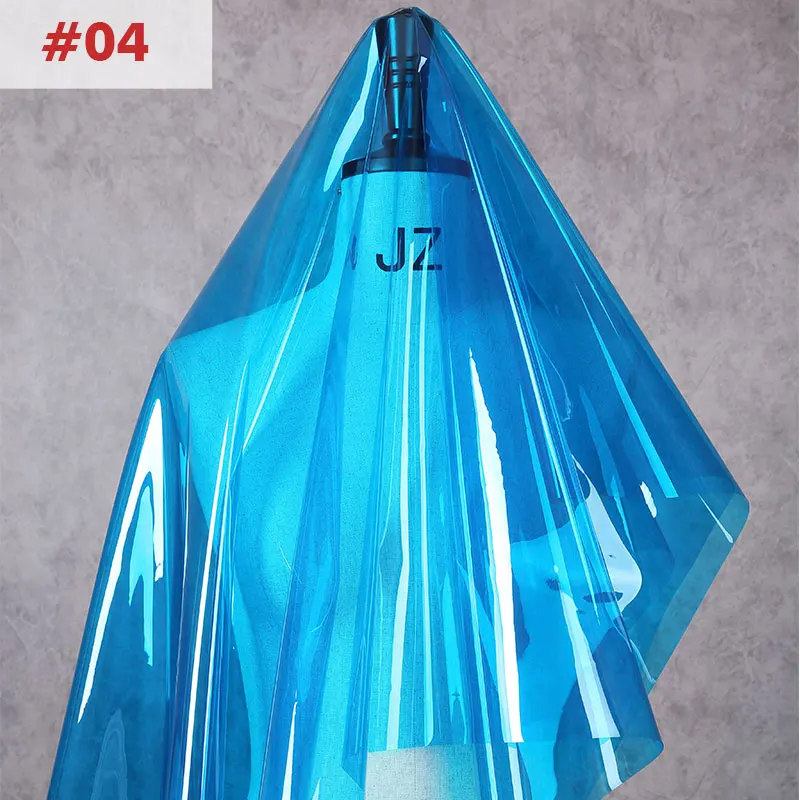 Transparent TPU Fabric Multicolour PVC Plastic Film DIY Waterproof Crystal Bag Stage Clothes Decor Raincoat Coat Designer Fabric