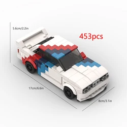 MOC Technical 455pcs E30 racing sports car Vehicle Racer Building Blocks Brick Creative Garage Toys for Boys