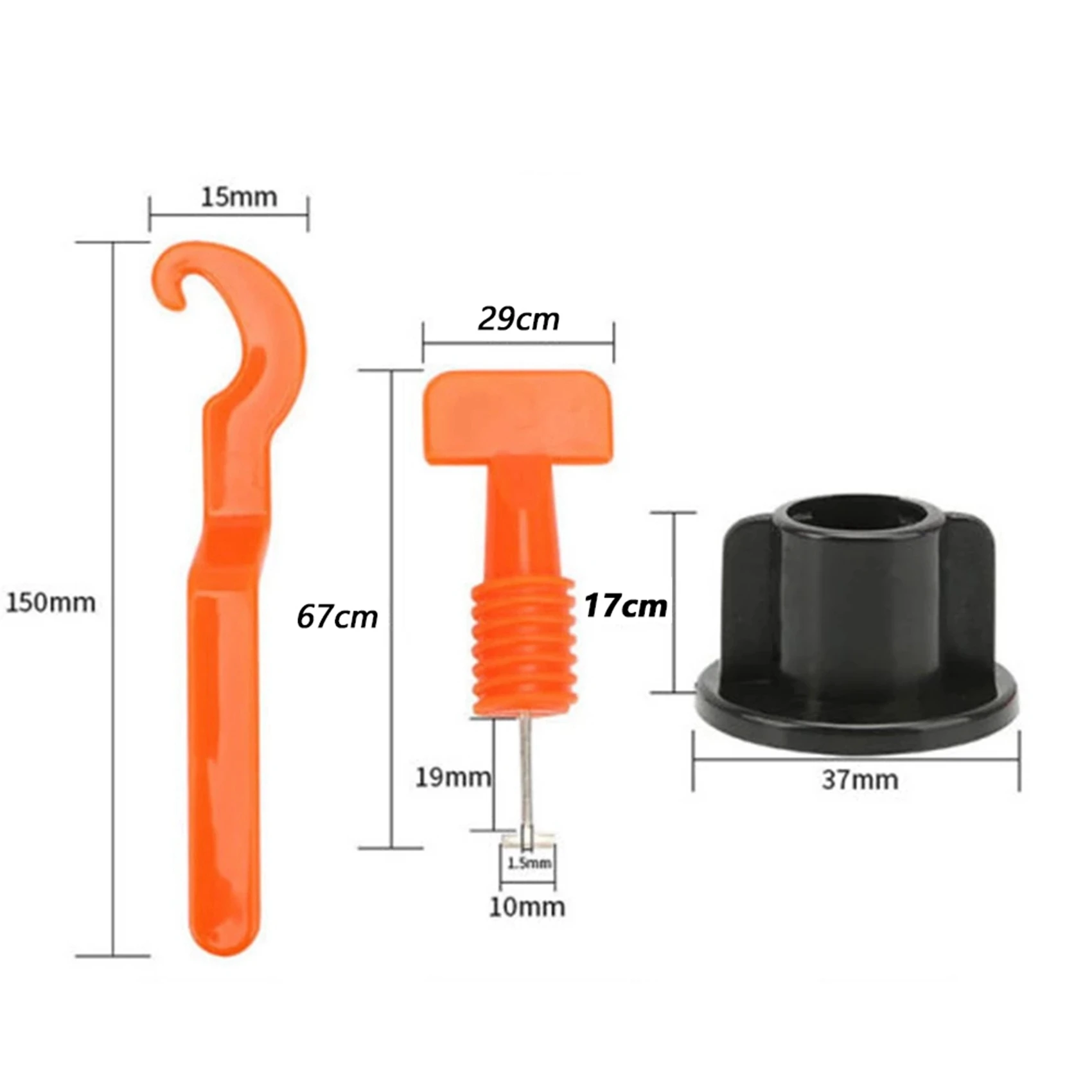 ABMS-604 Pcs Flat Level Wedges Tile Spacers Reusable Flooring Wall Tile Leveling System Leveler Locator Spacers Plier
