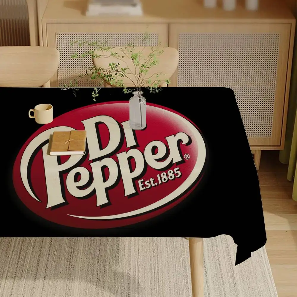 D-Dr P-Peppers Tablecloth Themed Indoor Outdoor Picnic Party Tablecover Kitchen Dining Table Wedding Decor