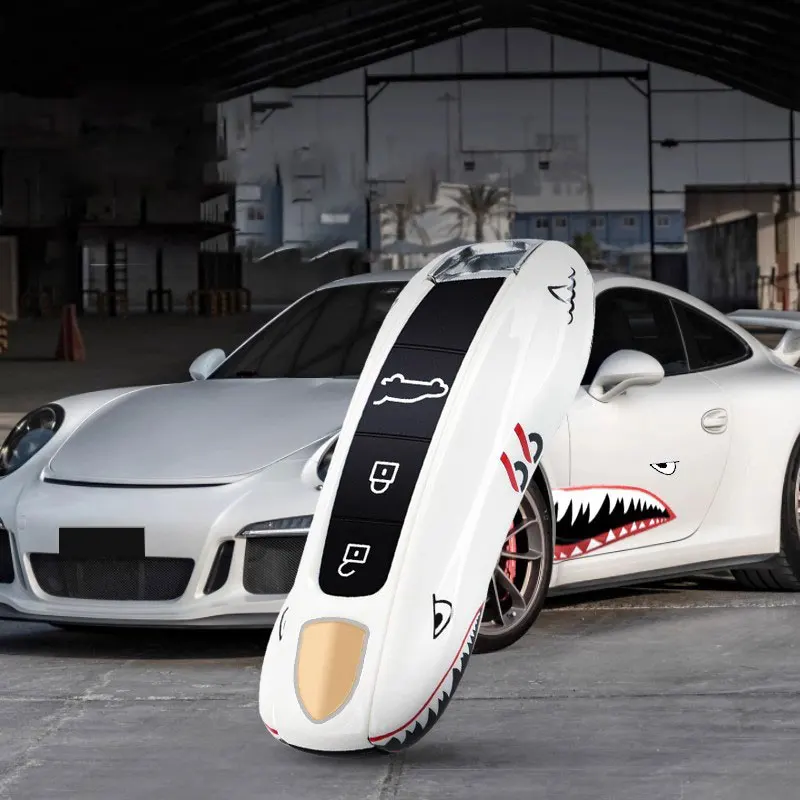 

Для Porsche Macan Cayenne 911 Panamera 718 Cayman Boxster Taycan 2010-2021 2022 2023 2024 окрашенный чехол для ключей от машины