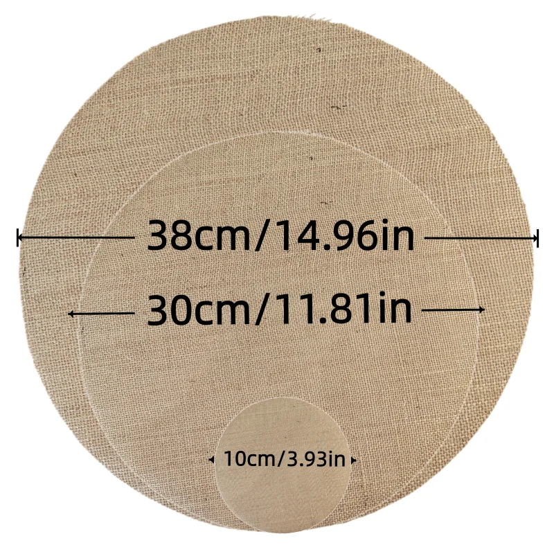 30/40/50pcs Country Jute Placemats and Coasters 14.96 in /11.81 in /3.93 in Are Suitable for Wedding Banquets and Parties