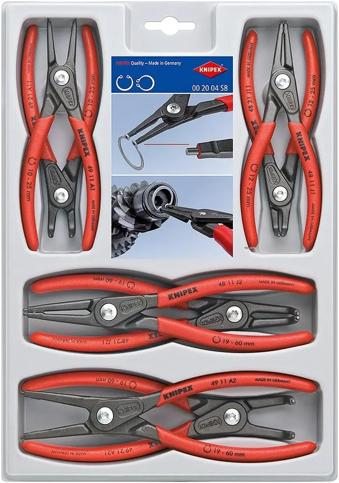 Precision Circlip Pliers 8-Piece Set + Alligator Pliers 3-Piece Set