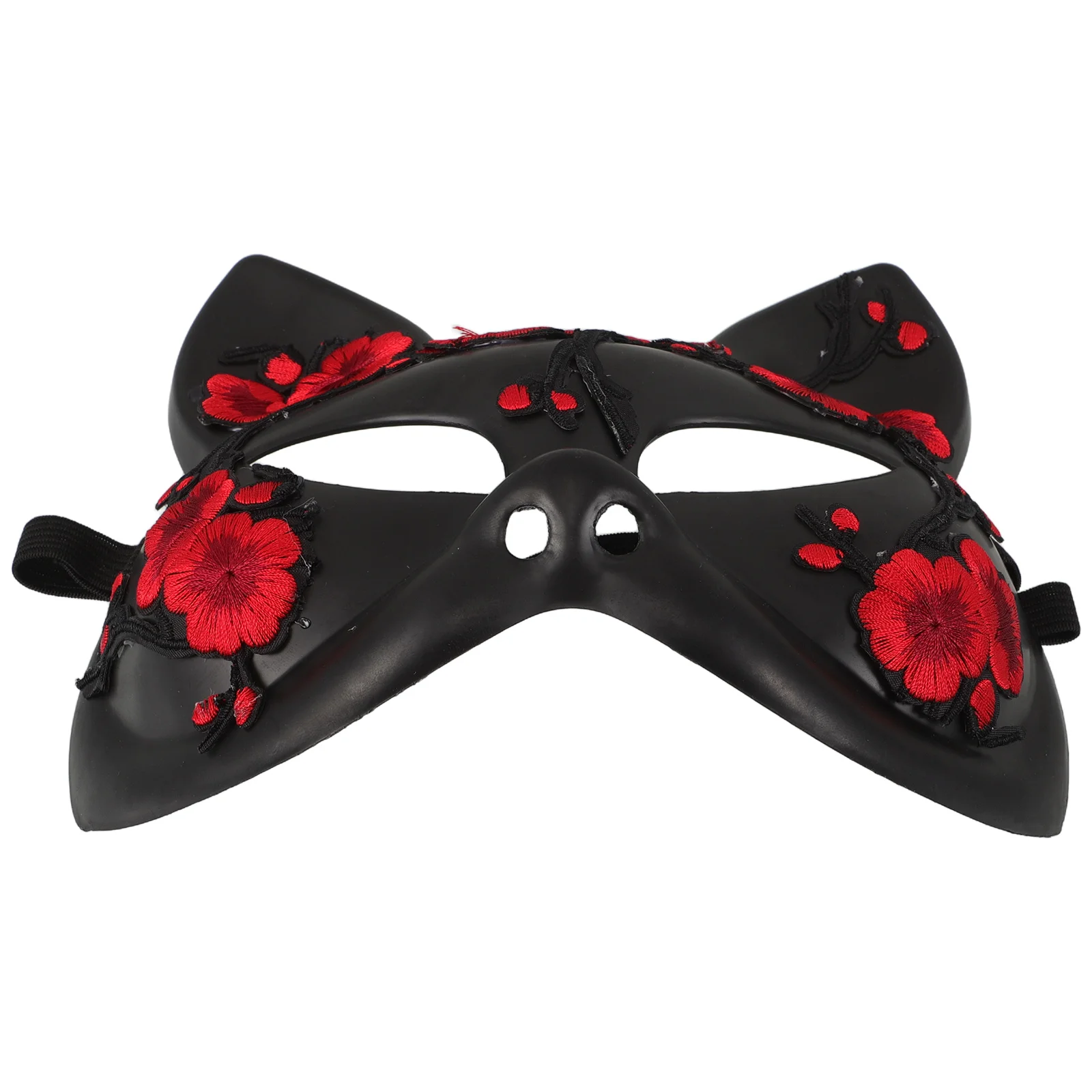 

Cat Face Mask Halloween Masks for Adults Cosplay Black Plastic Masquerade Party