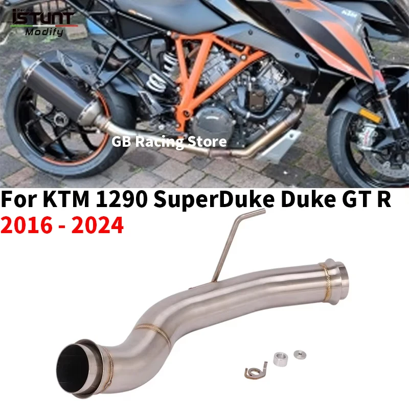 Slip On For KTM 1290 SUPERDUKE DUKE GT R 2016 - 2024 Motorcycle Exhaust Systems Espace Moto Modify Connect Original Muffler Pipe