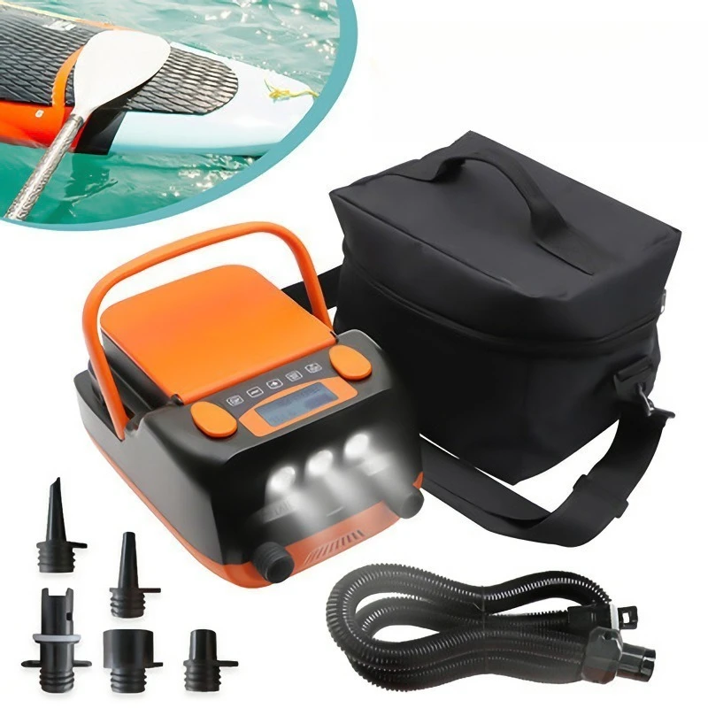 Deska surfingowa, akumulator samochodowy 12V, elektryczny pompownik, pompka do pontonów.