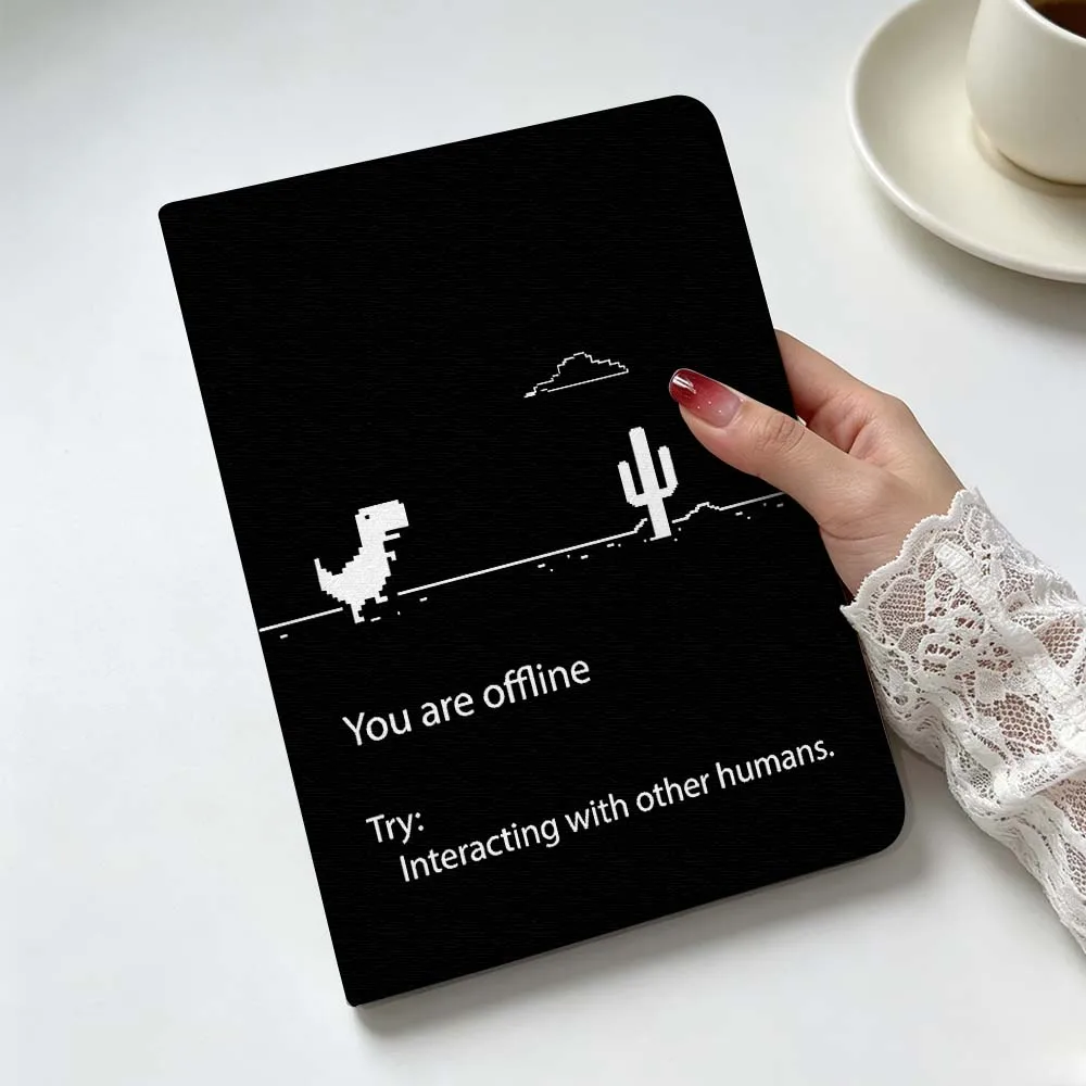 

Art Dino line For Apple iPad Pro Mini A16 A17 A14 4 5 6 7 6th 7th Gen 9.7 12.9 11 13 M4 inch Tablet Case Soft