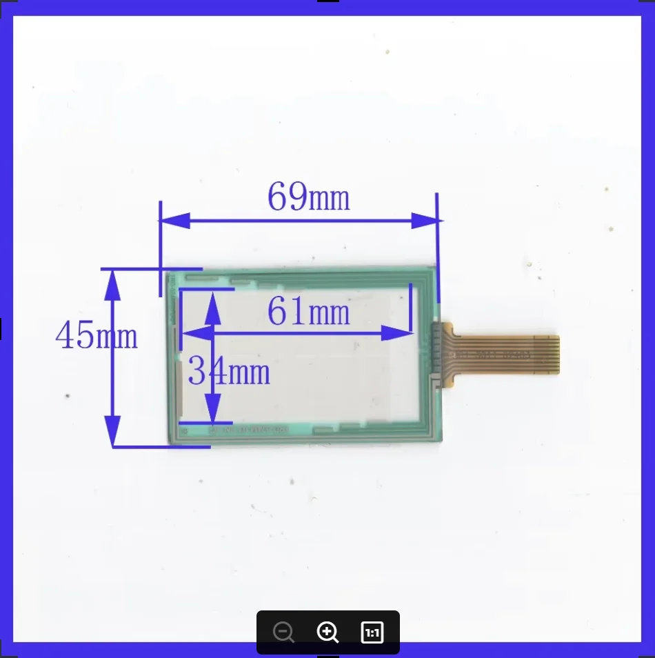 

ZhiYuSun 2.4inch 69mm*45mm Touch Screen 9 wire resistive touch panel overlay kit 69*45 TOUCH SCREEN GLASS TRD-024M-03 UN UG