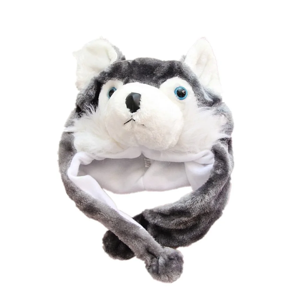 Engraçado crianças animal chapéu cinza para cosplay festa dos desenhos animados chapéu traje headwear para crianças adultos