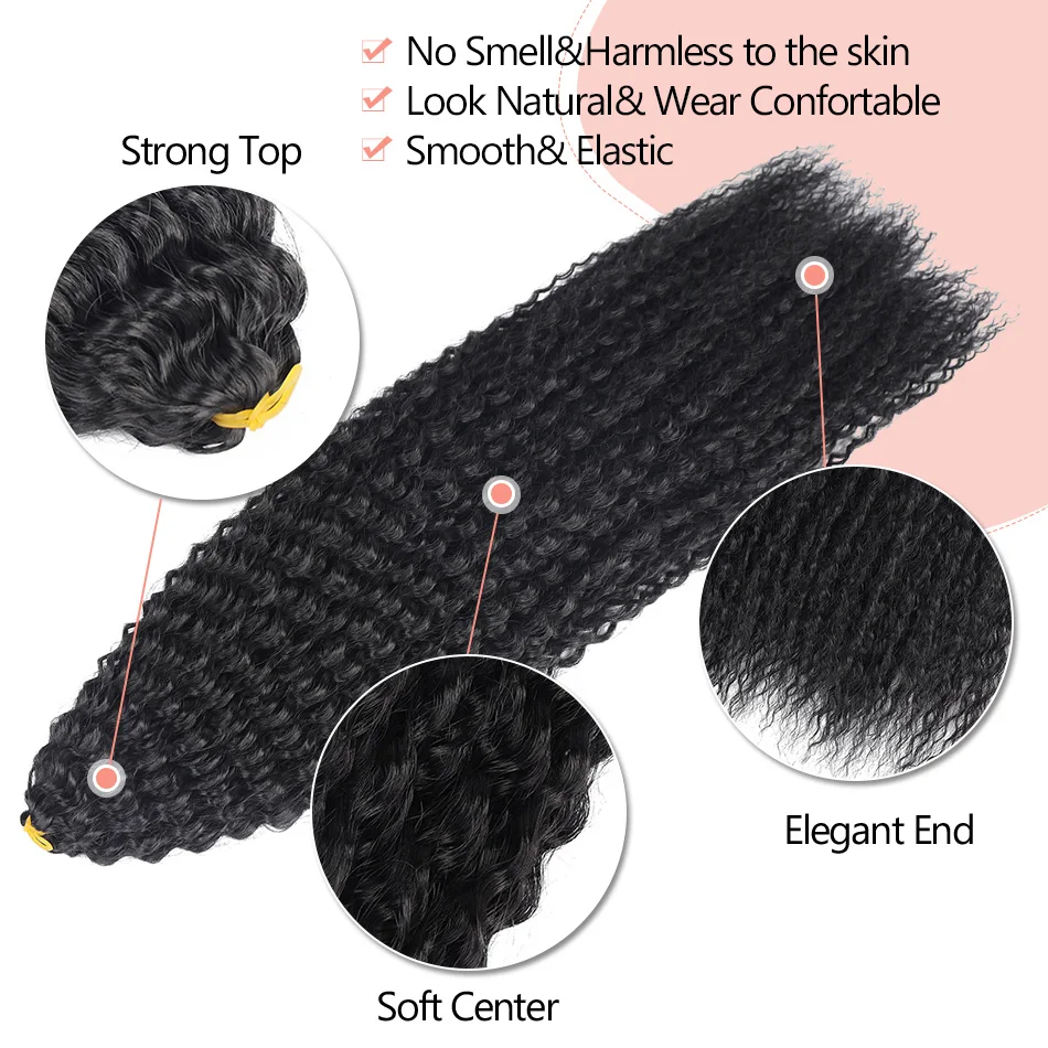 Capelli ricci Afro sintetici Twist intrecciare le estensioni dei capelli 30 pollici lungo Crochet parrucchino trecce rosa capelli per le donne uso quotidiano