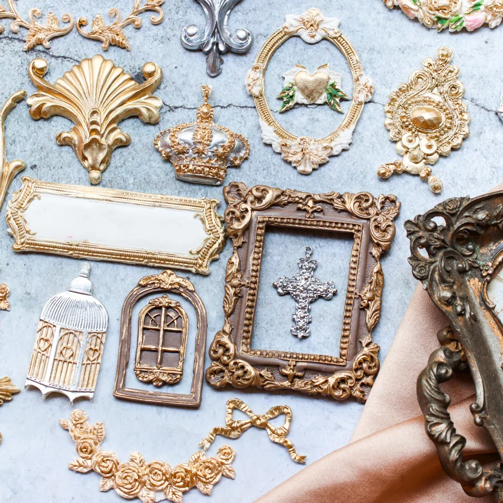 Cake Mold Silicone Retro Frame Crown Jewel Window Baroque Palace Molds Fondant Chocolate Baking Tools