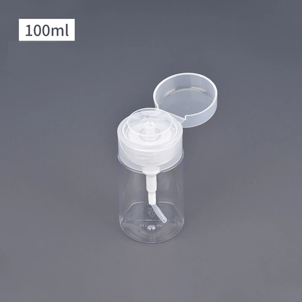 

Bottle Storage Bottle Liquids 100ml/150ml/200ml Capacity Empty Pump PETG+PP Material For Nail Polish Remover Clear