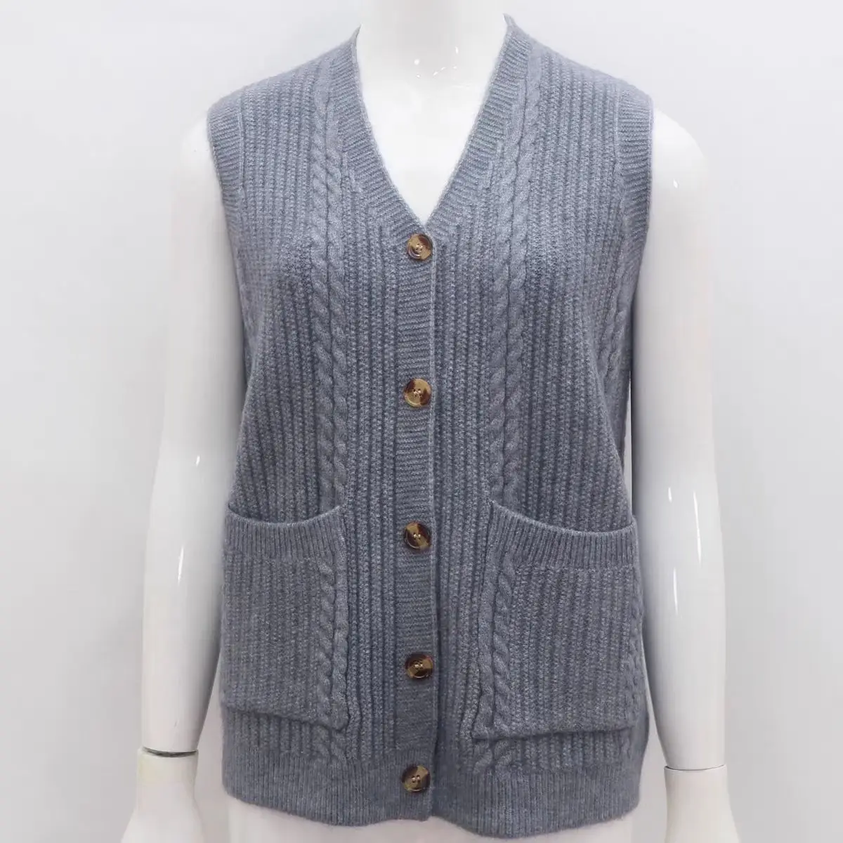 

Вязаный кардиган, жилет, женский топ, весенне-осенний жилет для мам, пальто, женский 2026Новый свитер для пожилых людей среднего возраста, куртка без рукавов