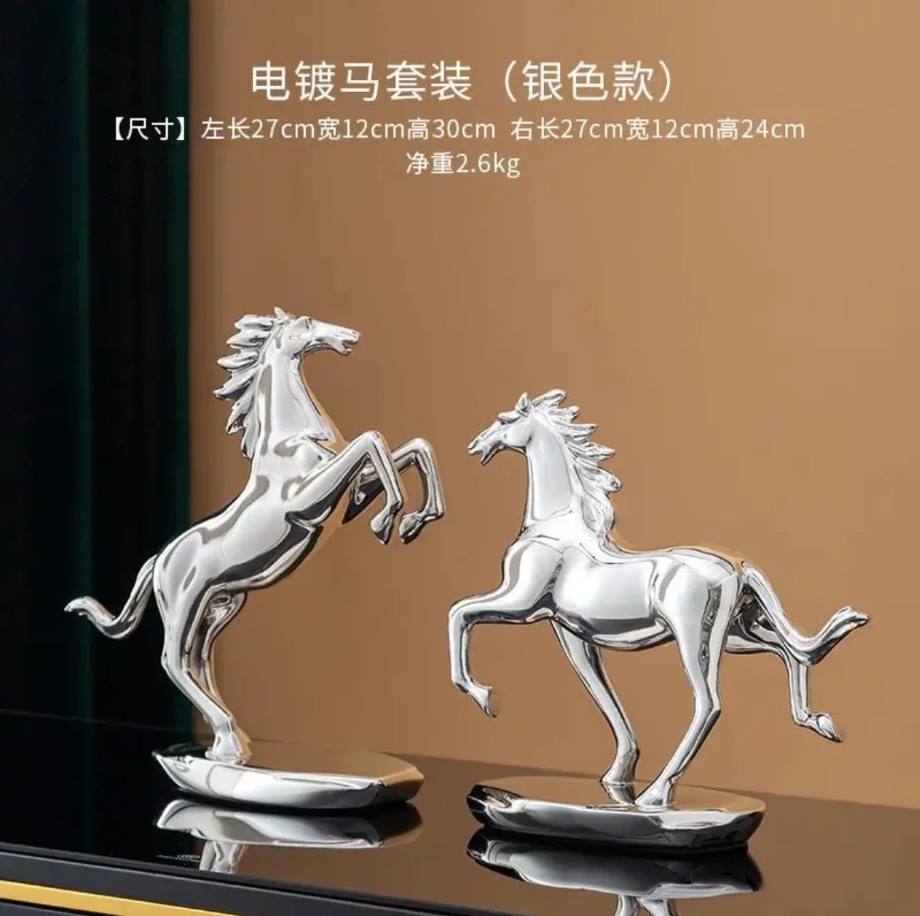 

X-21 Fa Cai War Horse Light Luxury Zodiac Horse Ornament Desktop Crafts Living Room Office Wine Cabinet Ornament