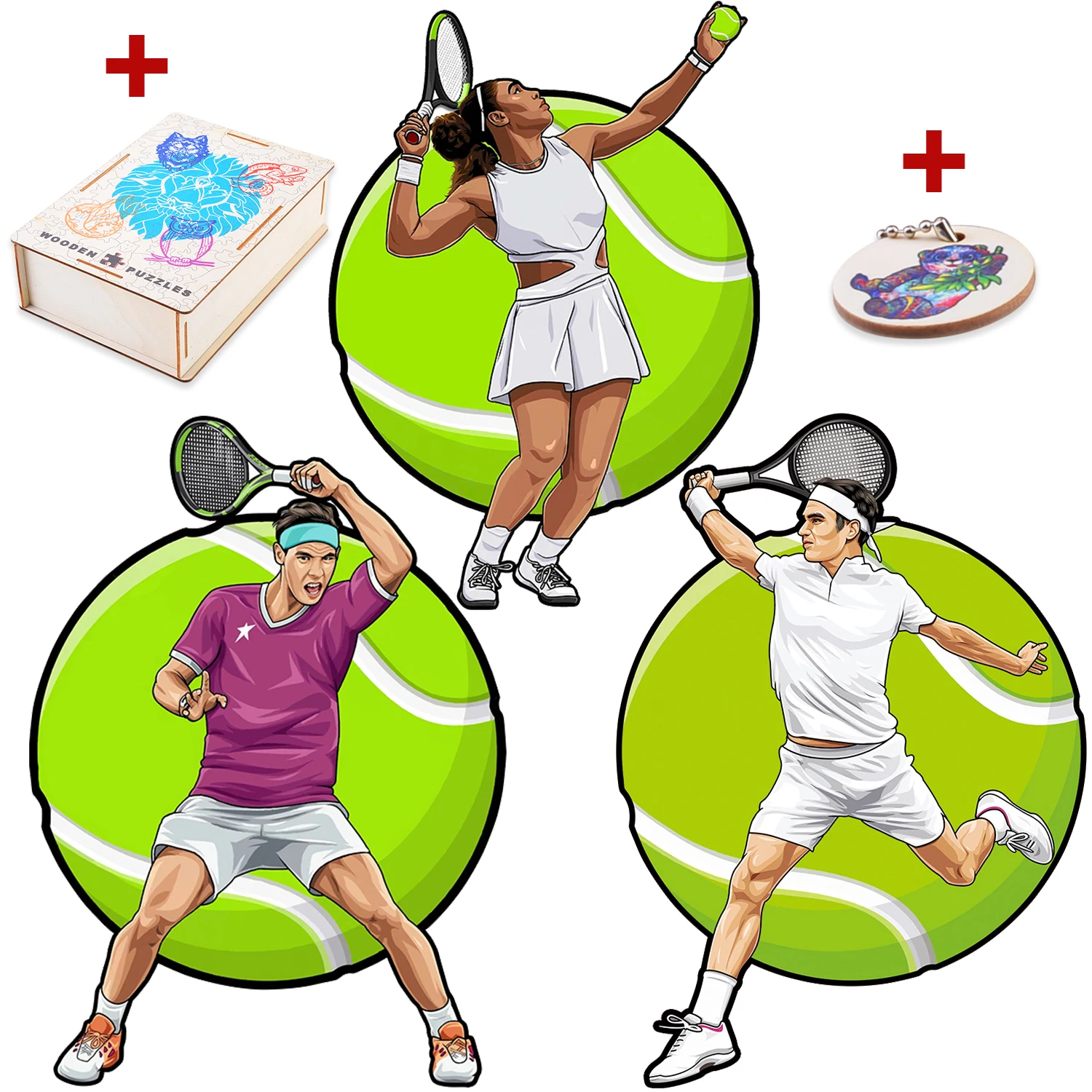 All Stars Wooden Puzzle Basketball Rugby Tennis Golf Star Jigsaw Puzzle Children Educational Jigsaw Toy For Adult Decompression