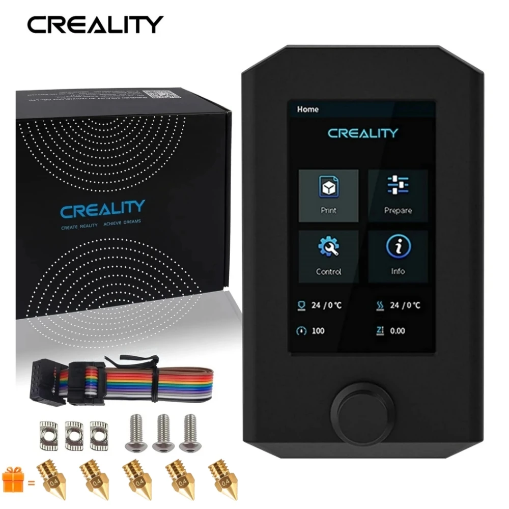 Creality Official 3D Printer Parts Ender-3 V2 Intelligent Screen Kit Color HD Screen Easy Installation for Ender-3 V2 3D Printer