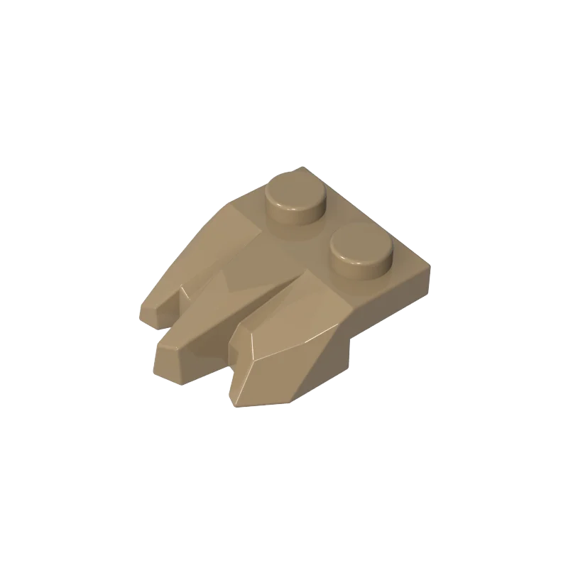 Gobricks 50 peças 27261 acessórios moc placa de tijolo especial 2x3 peças com pedras blocos de construção brinquedos educativos modelo infantil