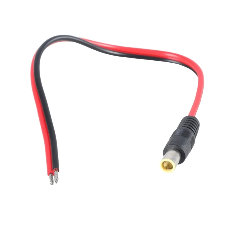 DC7909 Power Cable 8mm Female/Male to Bare Wire Open End 14AWG 7.9x0.9mm Cylinder Adapter Pigtail for Solar Cell