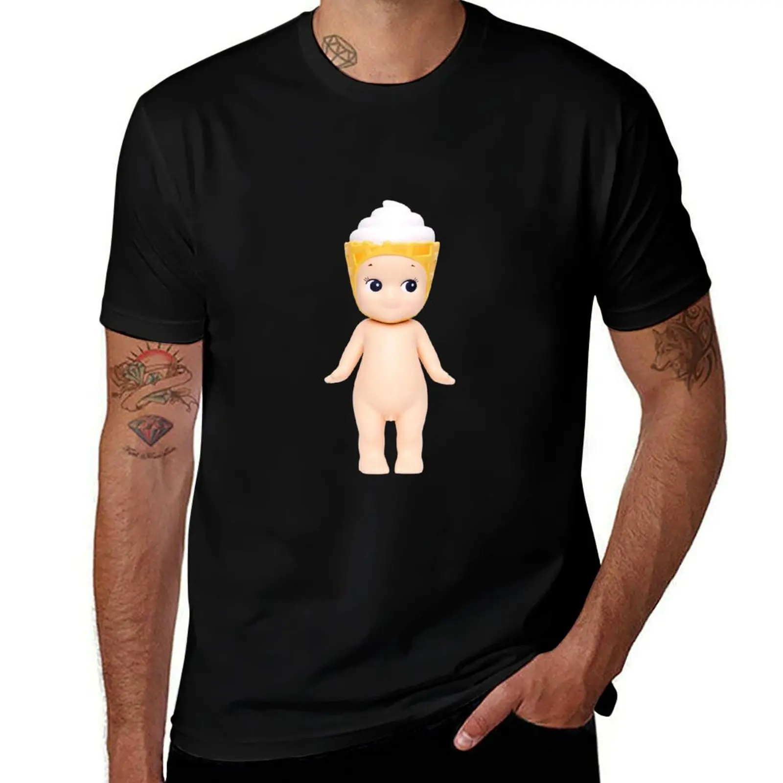 ice cream sonny angel T-Shirt croswit shirt man essential t shirt oversized graphic tee heavyweights men graphic t shirts