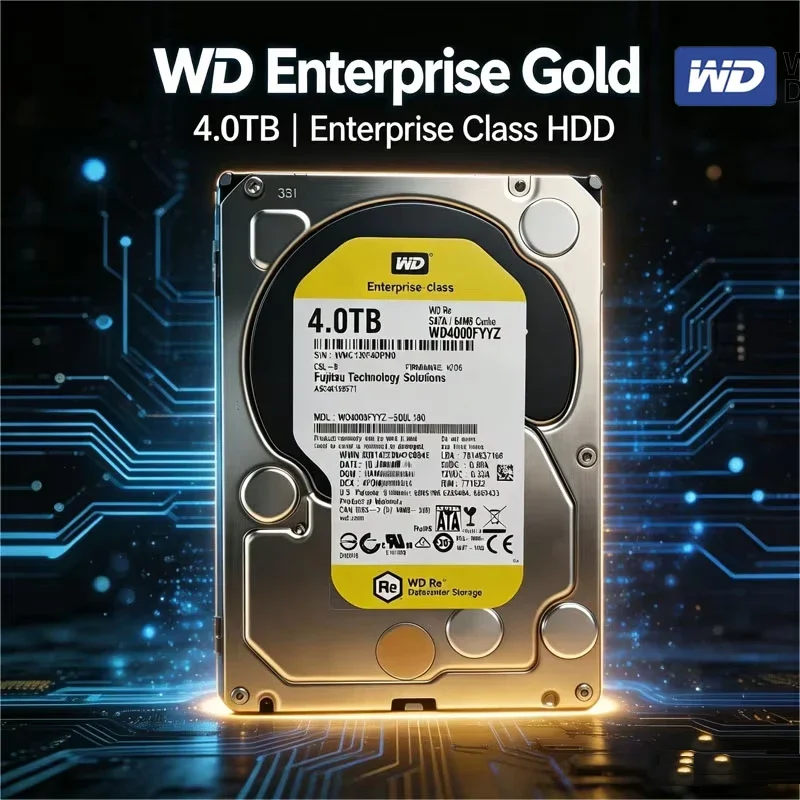 Western Digital WD Gold 3.5 Inch Enterprise Mechanical HDD 1TB 2TB 4TB Reliable Hard Drive For Desktop NAS Surveillance Storage