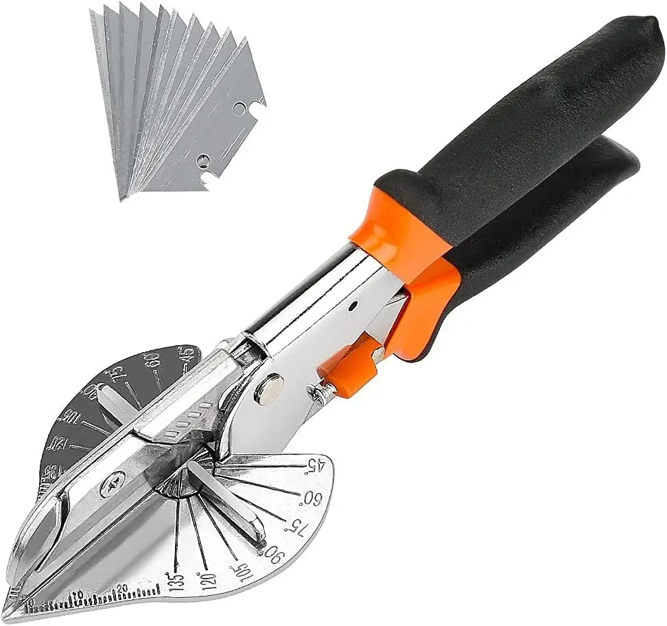 Angle Shear 45-135 Degree Miter Cutter Hand Shear Mitre Scissor Siding Wire Duct Cutter PVC PE Plastic Pipe Hose Scissors Cutter