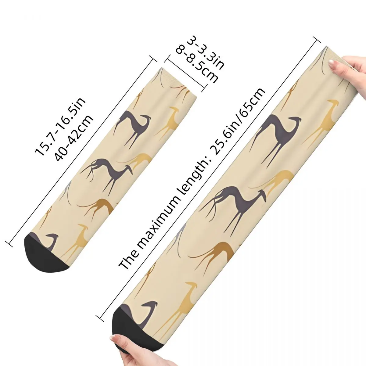 Vintage Sighthounds Men's Socks Greyhound Dog Unisex Novelty Seamless Printed Crazy Crew Sock Gift