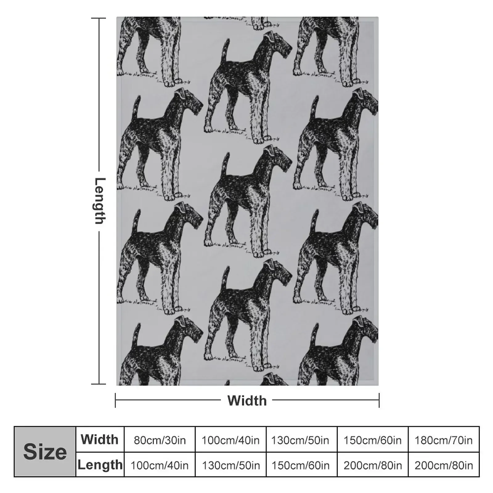 Airedale Terrier Throw Blanket blankets and throws Giant Sofa Sleeping Bag Travel Bed Fashionable Sofa Quilt Blankets
