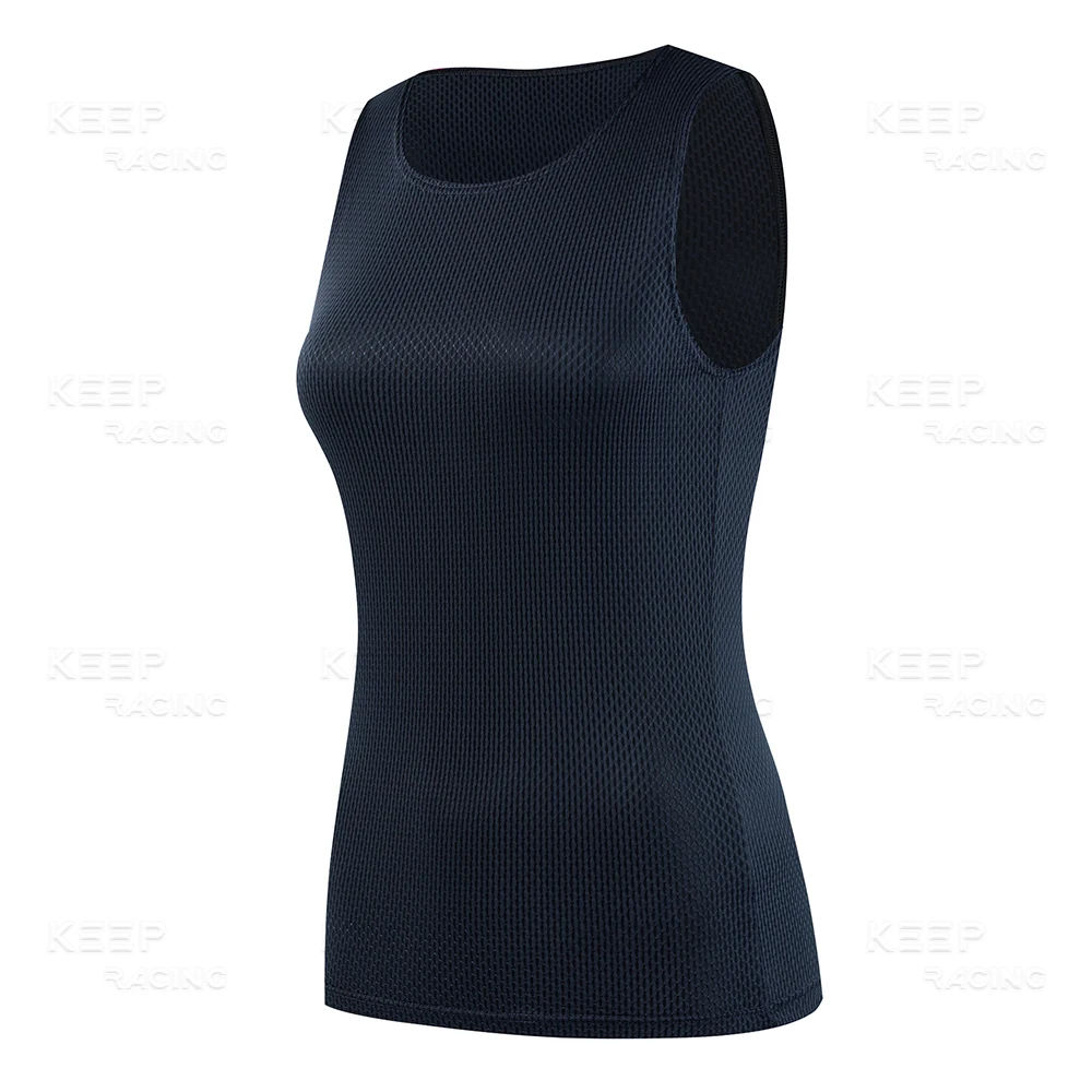 Camiseta básica de ciclismo para mujer, chaleco de secado rápido, color azul, transpirable, rosa, elástica, para bicicleta de carretera