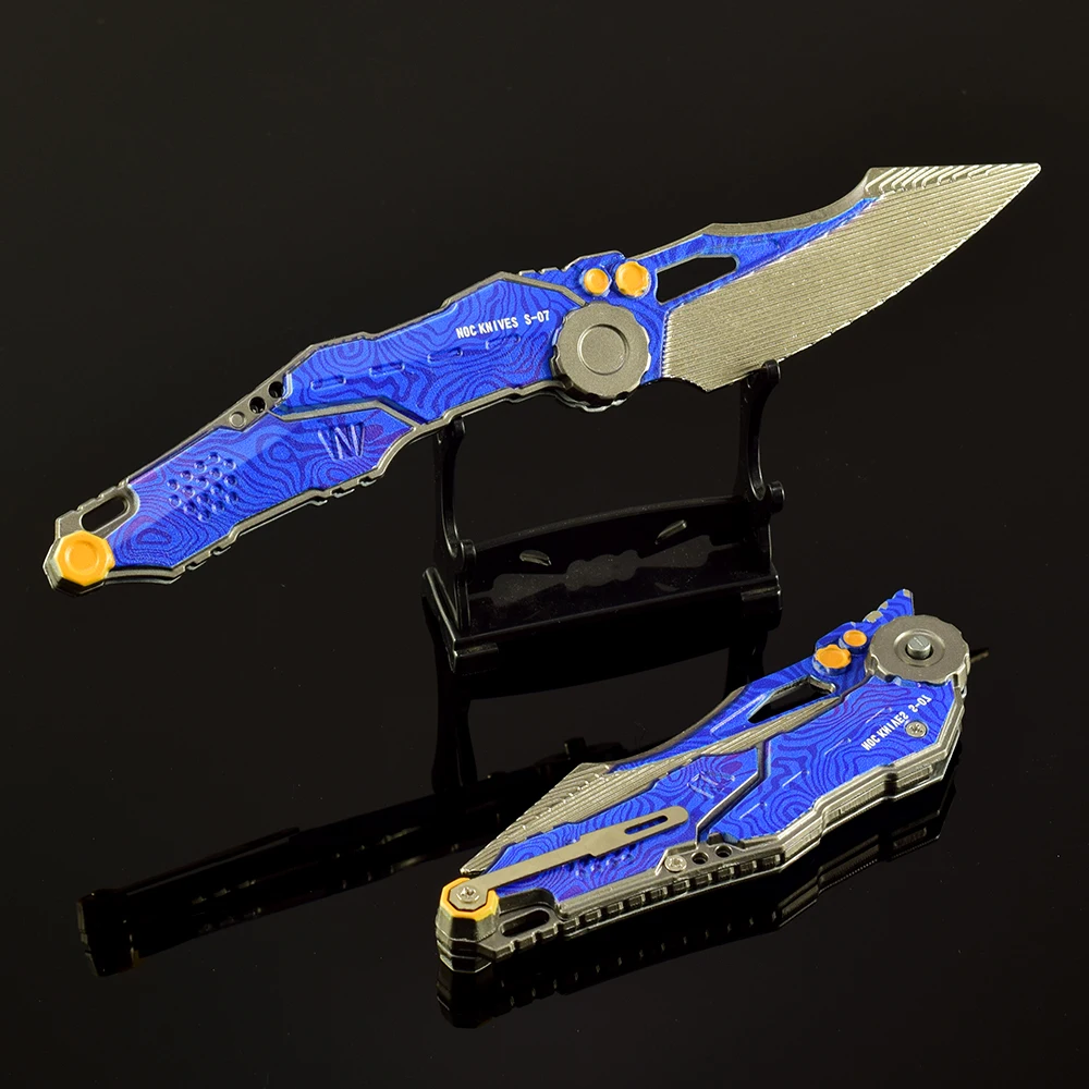 Juego de arena Breakout S07, armas de cuchillo, modelo sin afilar, acción de presión a presión, accesorio de entrenamiento al aire libre, artesanía de Metal, juguete para regalo