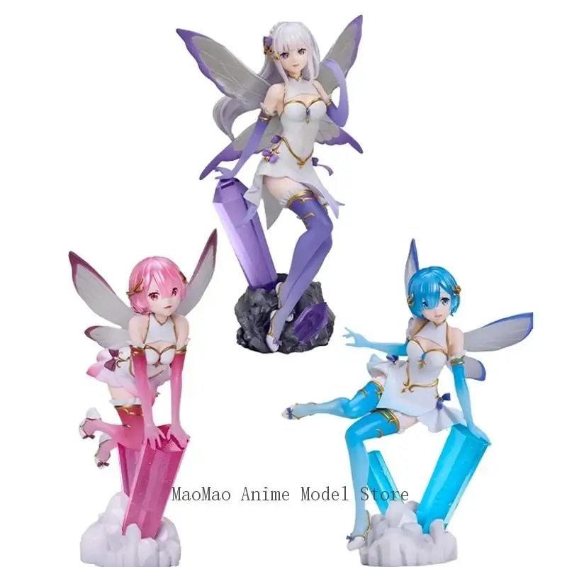 متوفر في المخزون الأصلي elCOCO رام كريم الصودا ريم ملابس رياضية إميليا جوهرة الأميرة 1/7 أنيمي الشكل البلاستيكية نموذج اللعب جمع الحلي