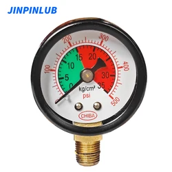 JINPINLUB 500psi 35 bar dry piezometer Dial Plate vertical Pressure Gauge For Centralized Lubricating Pump