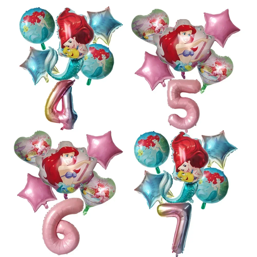 6Pcs Ariel Mermaid …