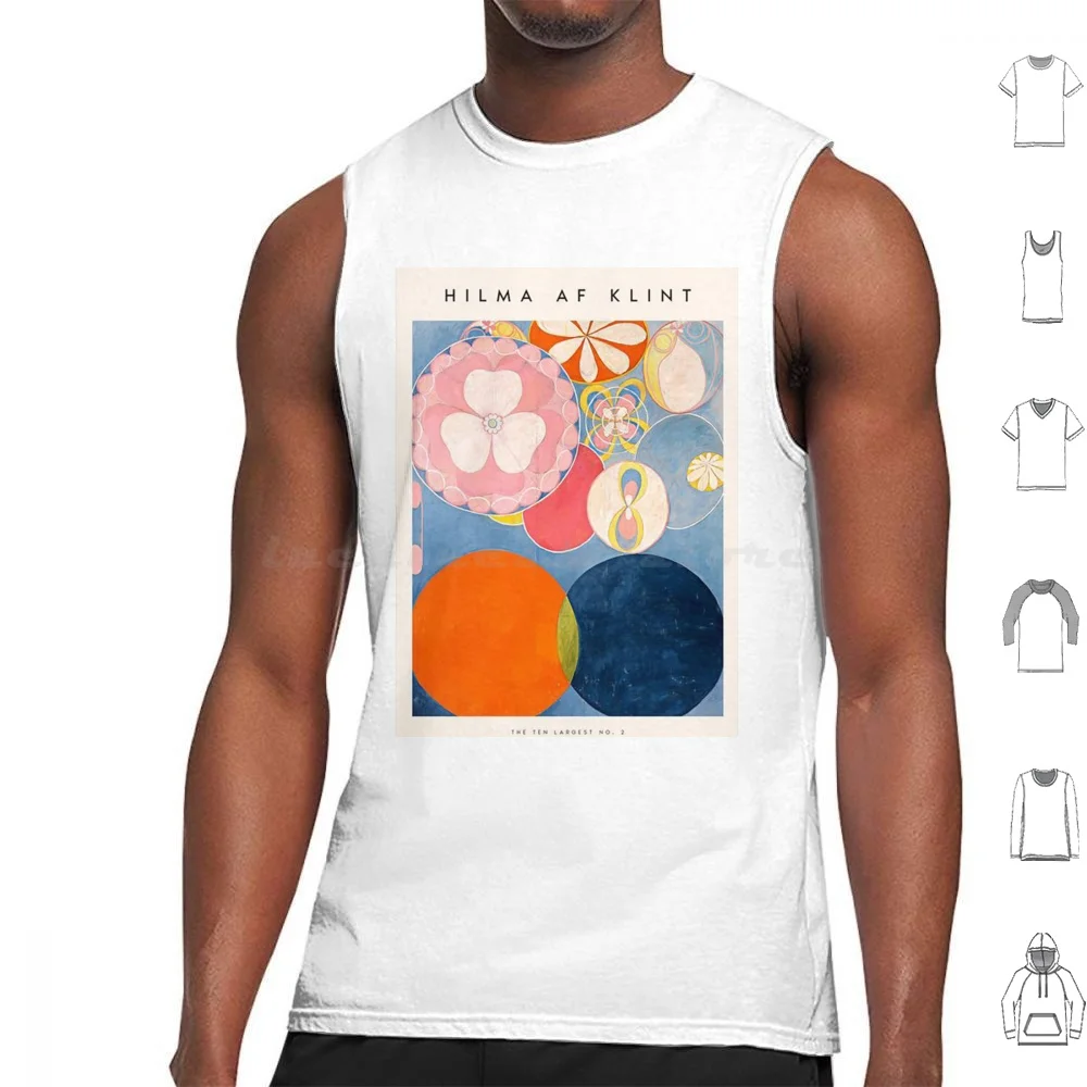 Printing Flower Klint Poster Tank Tops Print Cotton Exhibition Gallery Nature Vintage Hilma Good Aesthetic Colors