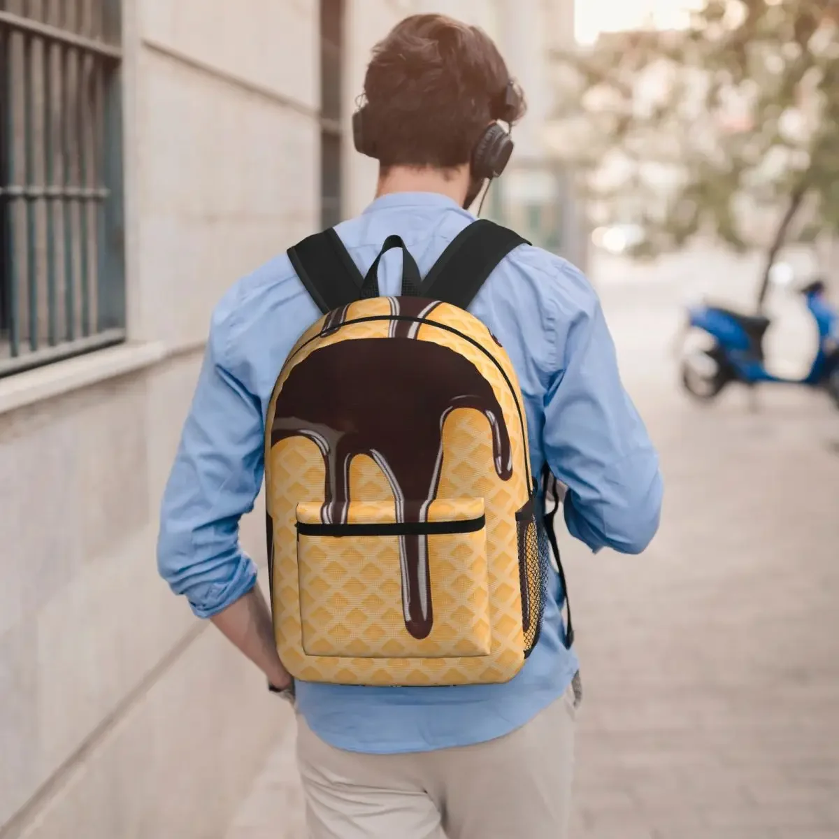 Ice Cream Dripping Kawaii Student Backpack School Bag Hiking Travel Daypack for Boys Girls Bookbag Shoulder Bags