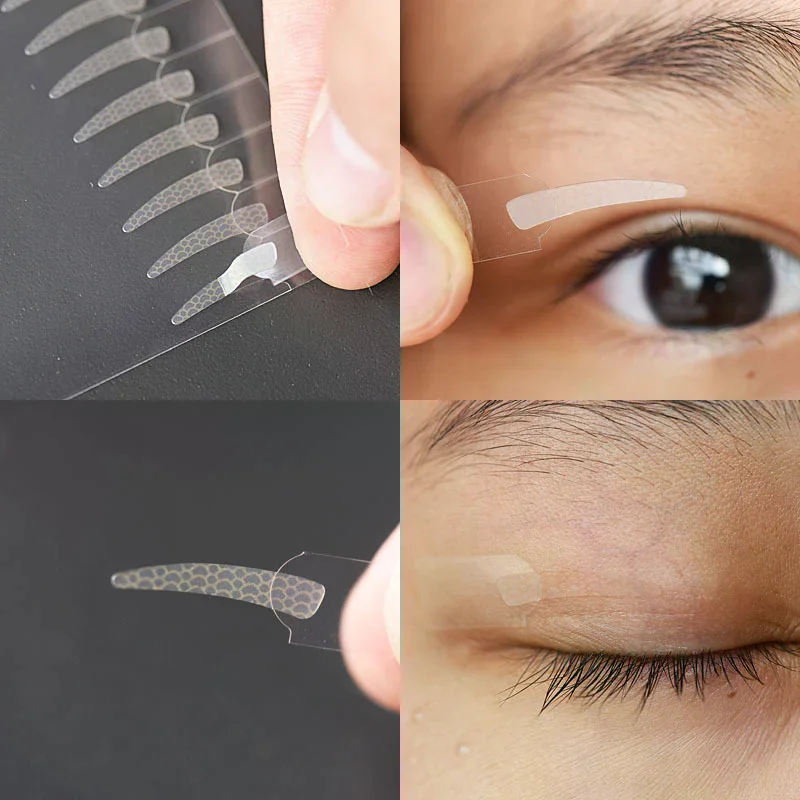 3/5/10 Blatt unsichtbare doppelt gefaltete Augenlidpaste Augenlidbänder Aufkleber selbstklebendes natürliches Augenband Make-up-Werkzeug S M L