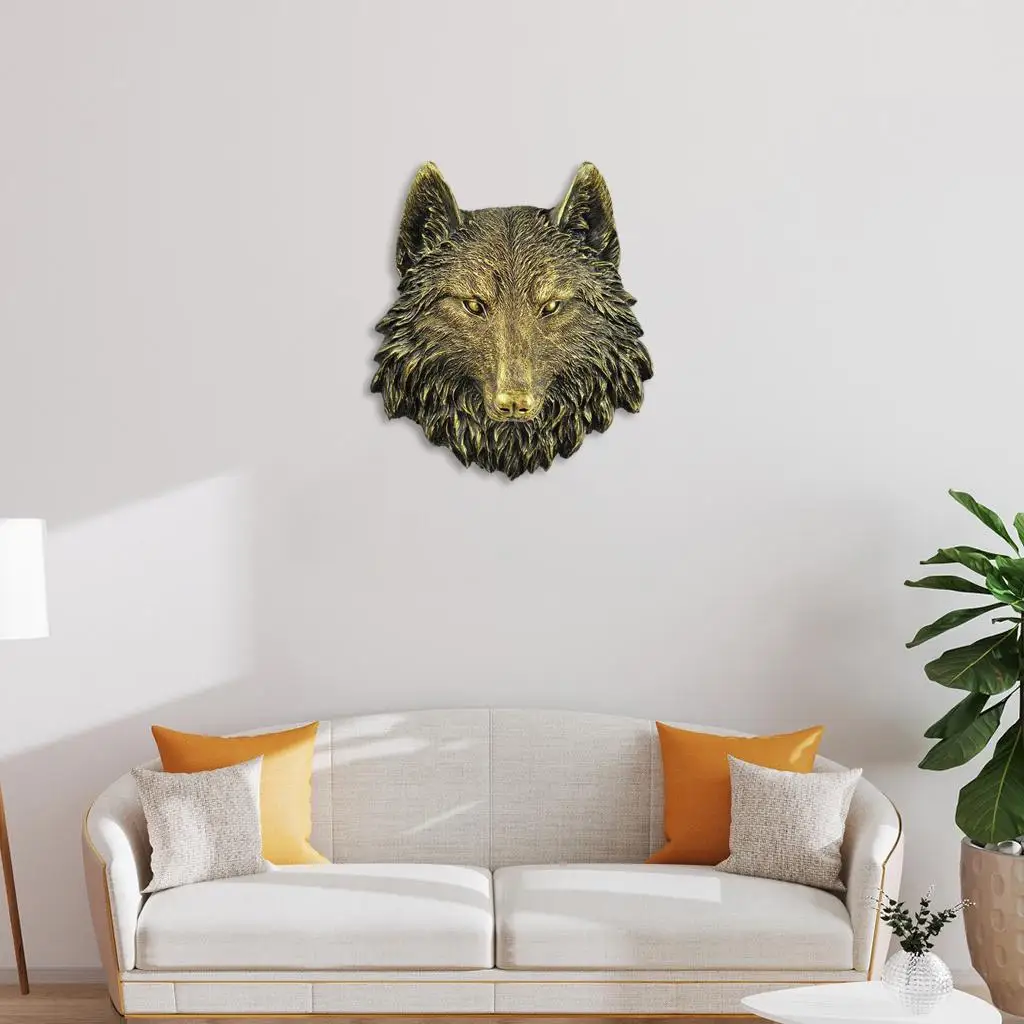 Animals Mounted Bust Large Sculpture Animals Decor Taxidermy Mounts and Wall Mounted Crafts Ornaments