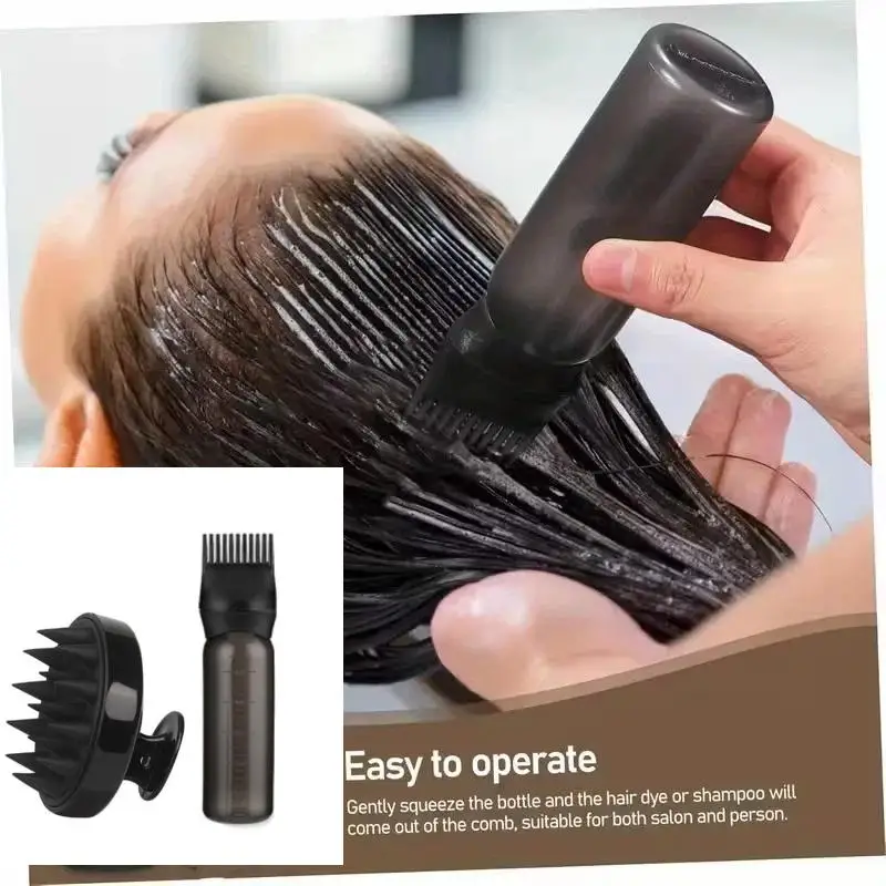

2 шт., щетка для шампуня, массажная расческа для кожи головы, краска для волос, оттенок, аппликатор для масла, бутылка с кистью, парикмахерские инструменты для укладки волос