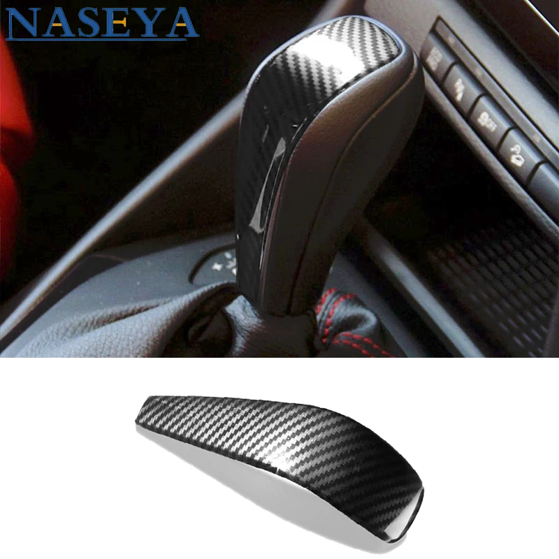 

ABS Composite Carbon Fiber Car Gear Shift Head Cover Trim For BMW E90 E92 E93 E87 3 Series 2005-2012 Auto Styling Accessories