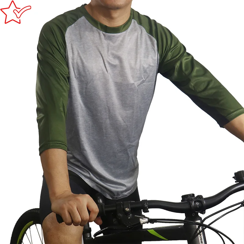 

Summer Men 3/4 Sleeves Cycling Motocross Shirt MTB Clothes Bike Road Ideal Wear Road Basketball Jersey Downhill Mountain Tops