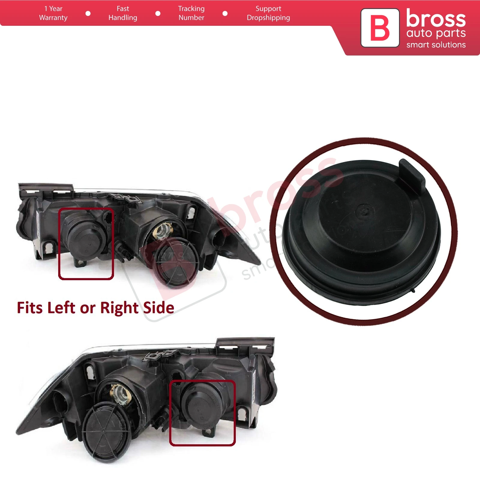 BSP604 Front Right or Left Side Headlight Headlamp Cap Bulb Dust Rubber Cover 7701063220 7701063218 for Renault Megane 2 2002-08