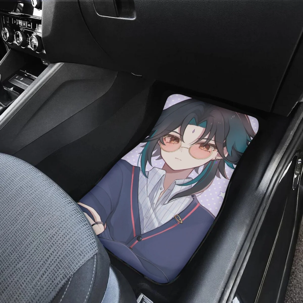 Car Floor Mats Genshin Shock Design Pattern Kawaii Auto Carpet for SUV Van Truck Waterproof Car Accessories Easy to Install