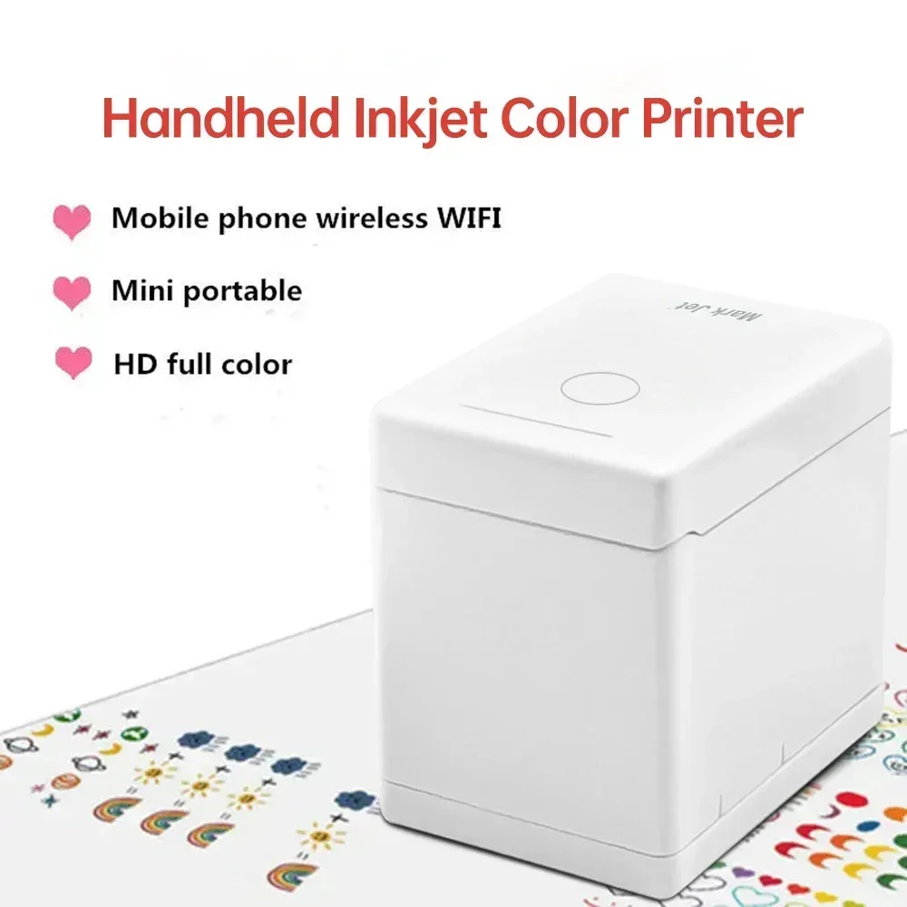 Mark Jet Mini Color Handheld Printer Portable Mobile WIFI Inkjet Printer with Pigment Ink for Barcode Tattoo Date Logo