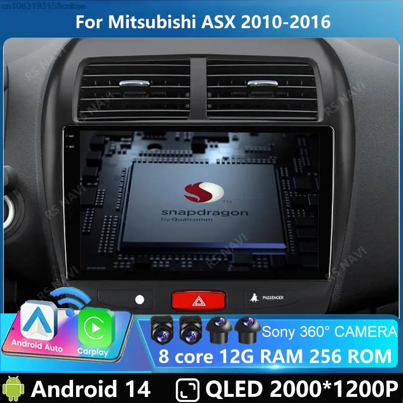 

Car Audio Carplay Bluetooth Android Auto Wireless Android 14 Car Stereo Subwoofer For Mitsubishi ASX 1 2010-2017 2Din Android 4g