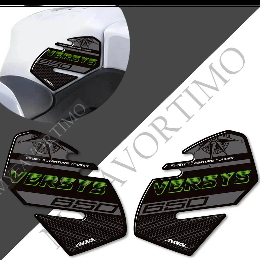 For Kawasaki Versys 650 LT 650LT moto Stickers Fuel Oil Tank Pad Tankpad Gas Kit Knee Protector Adventure Decals view 6