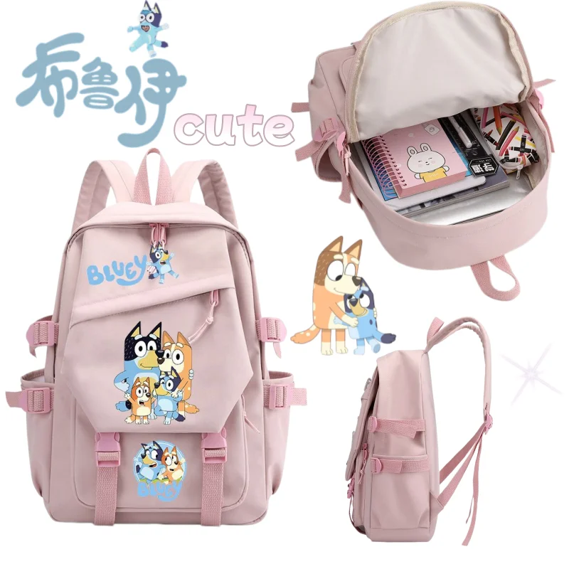 

Bruyi and Bingo Cartoon Soft Backpack New Creative Cute High-Value Large-Capacity Portable Student Outdoor Double Shoulder Bag