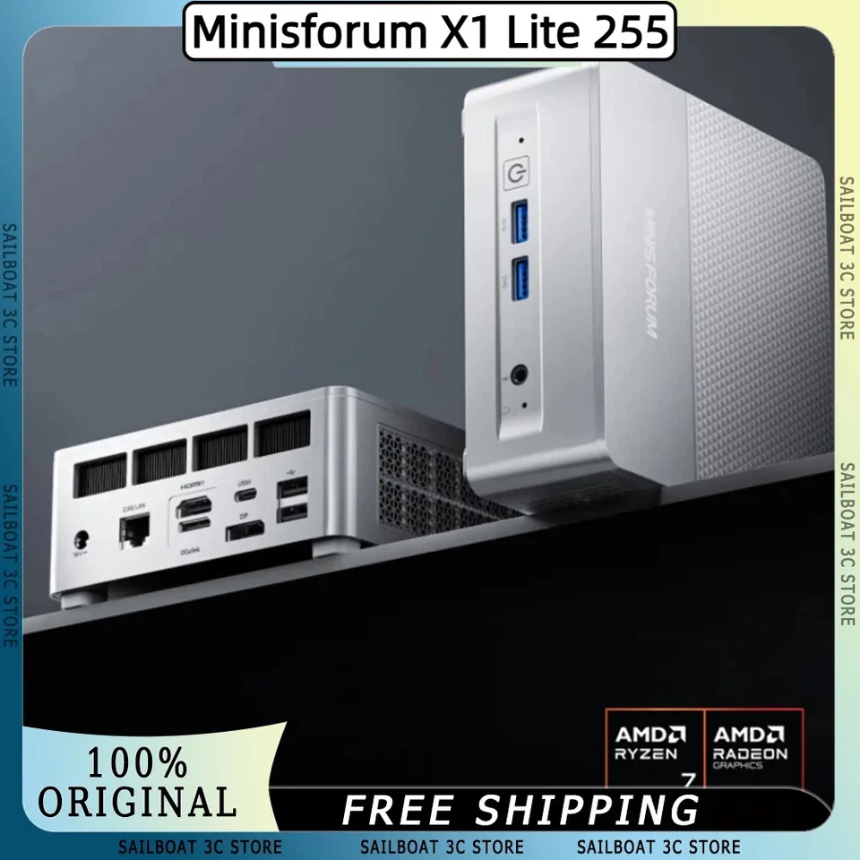 Minisforum X1 Lite 255 Mini PC AMD R7 255 32GB+1TB Graphics AMD