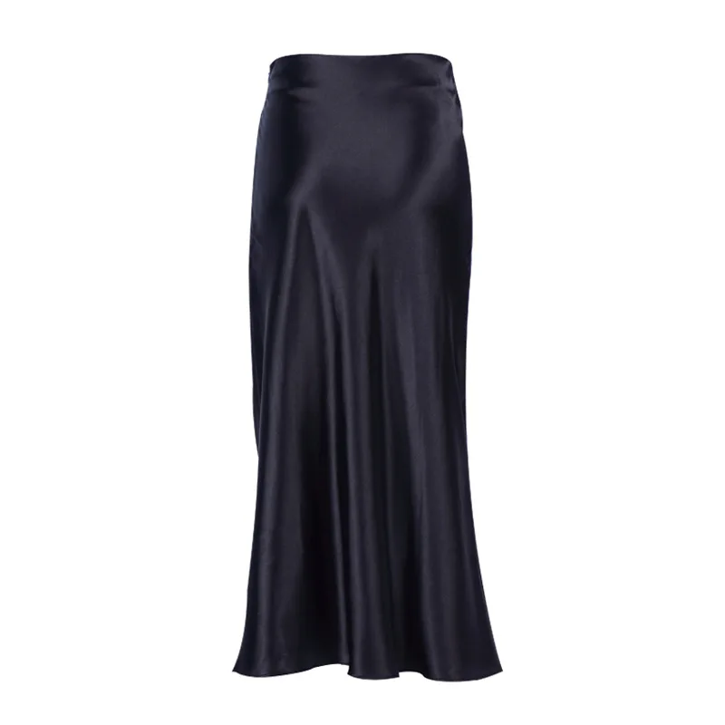 Women's Satin High-waisted Skirt New Elegant Long Women's Clothing