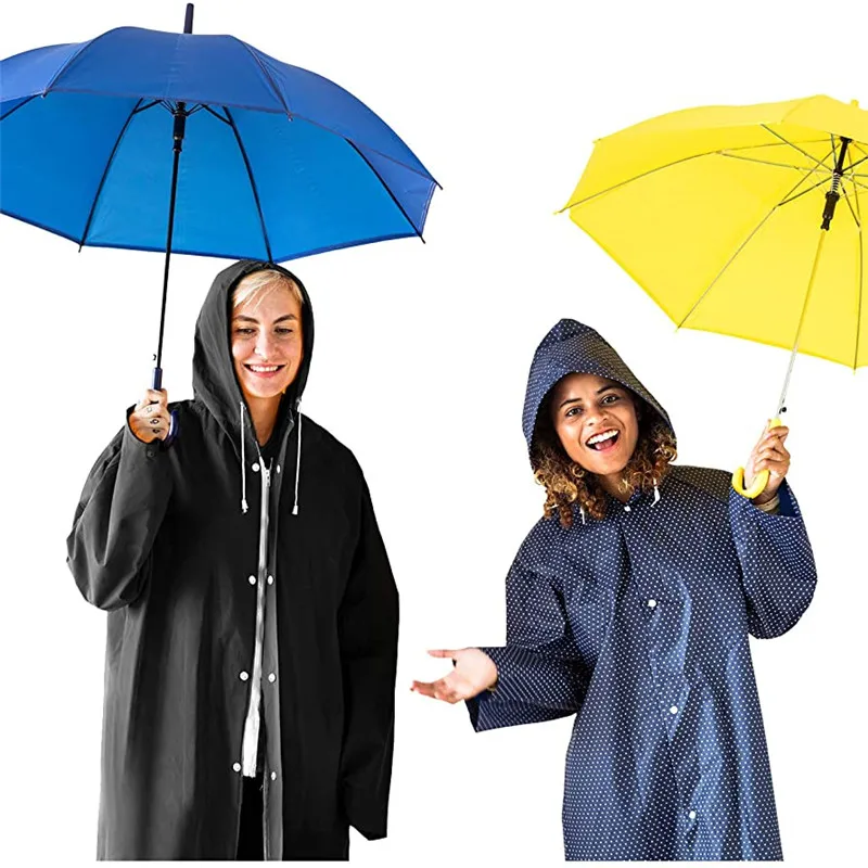 Long Raincoat Unisex Male Women Rain Coat Poncho Suit Jacket EVA Tourist Bike Ladies Running Hooded Hiking Rainwears Motorcycle